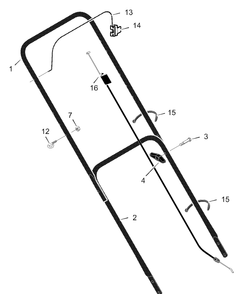 Part Location Diagram of 71518E701 Murray Handle, Upper (Black)